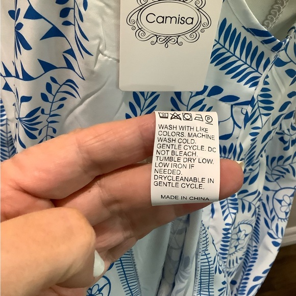 Camisa Fair Isle Floral Tiered Maxi Dress Size Large NWT - Picture 12 of 13